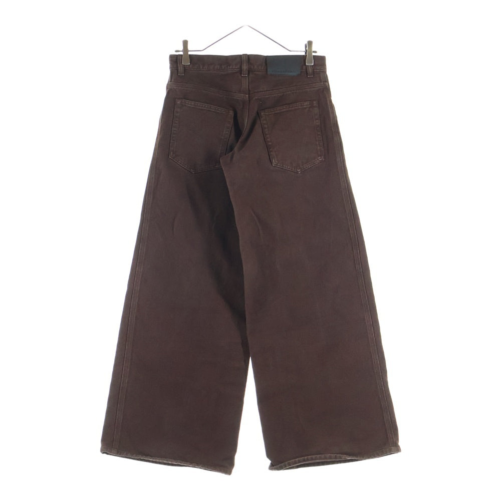 STELLA McCARTNEY(ステラマッカートニー) Logo Patch Jeans ロゴパッチジーンズ ワイドレッグデニム レディース ブラウン 6D04283SQH42
