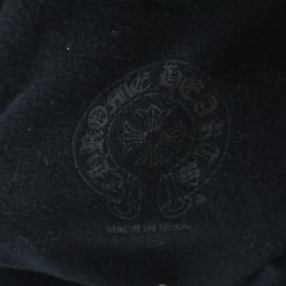 CHROME HEARTS(クロムハーツ) SWTSHRT HD ZIP アームロゴ ジップアップパーカー スウェット ブラック