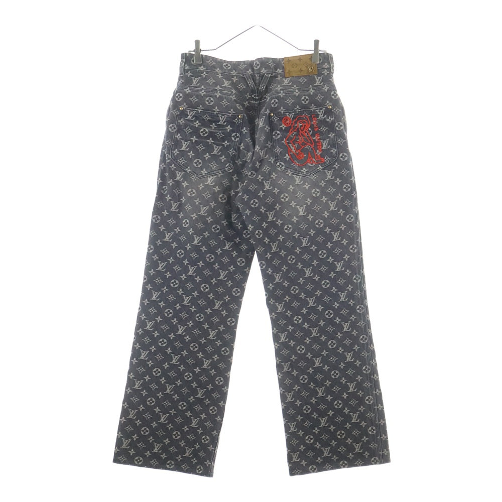 LOUIS VUITTON(ルイヴィトン) 22AW モノグラムジャガード バギーデニムパンツ ジーンズ グレー RM222 UZD HND63W