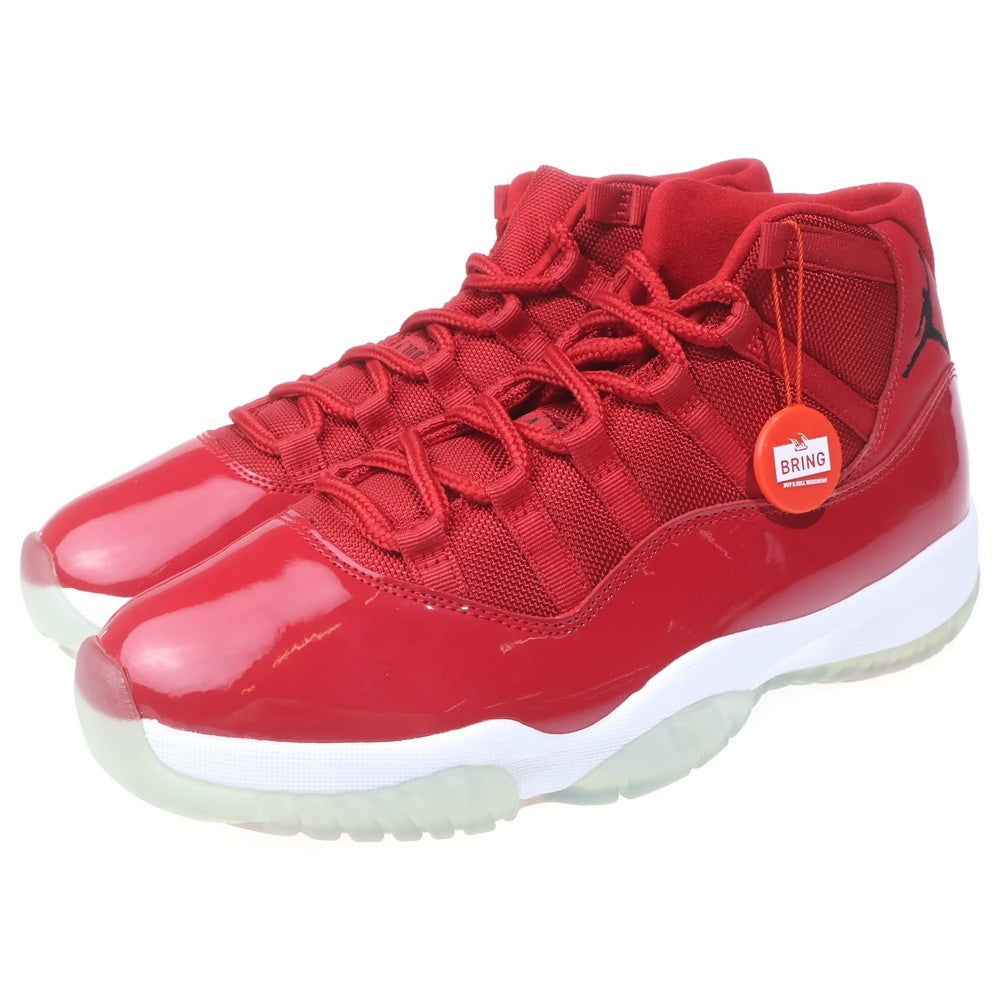 NIKE(ナイキ) AIR JORDAN 11 RETRO WIN LIKE 96 378037-623 エアジョーダン11 レトロ ウィン ライク 96 ミドルカットスニーカーシューズ レッド US9/27cm