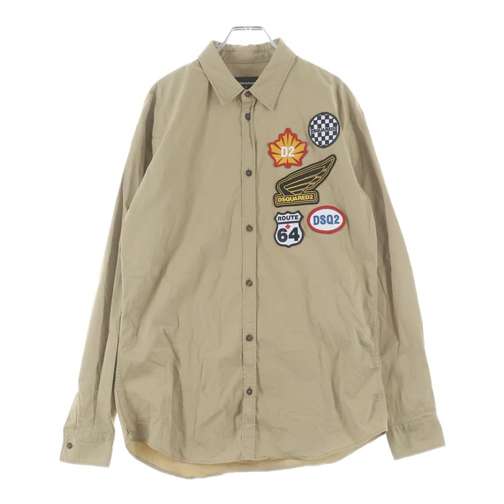 DSQUARED2(ディースクエアード) 20SS 長袖シャツ ベージュ S74DM0380 S49573