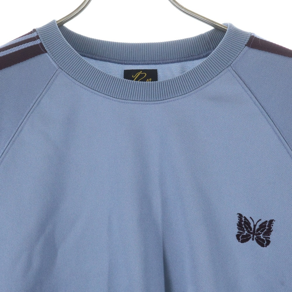 Needles(ニードルス) 22Track Crew Neck Shir トラッククルーネックシャツ 長袖Tシャツ ロングスリーブカットソーロンT ブルー KP219