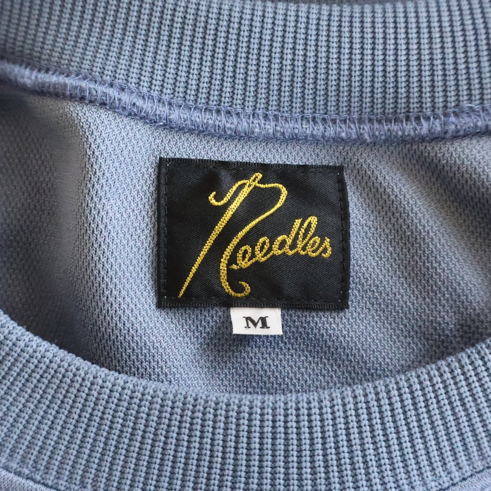 Needles(ニードルス) 22Track Crew Neck Shir トラッククルーネックシャツ 長袖Tシャツ ロングスリーブカットソーロンT ブルー KP219