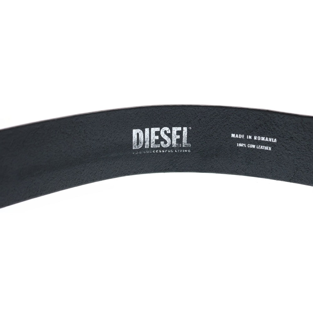 DIESEL(ディーゼル) ロゴバックル レザー ベルト ブラック