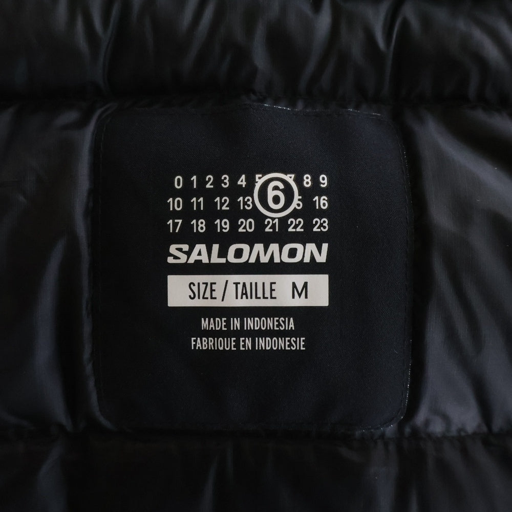 Maison Martin Margiela(メゾンマルタンマルジェラ) ×SALOMON サロモン サムホール フーディ ダウンジャケット ブラック S52AM0341 M35594