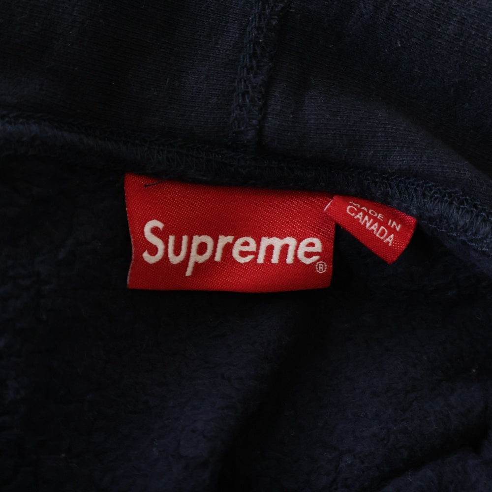 SUPREME(シュプリーム) 20AW Cross box logo Hooded Sweat Shirts クロスボックスロゴ フーデッド シャツ プルオーバーパーカー ネイビー