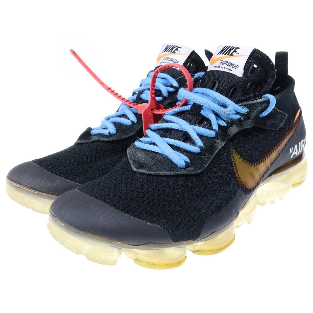 NIKE(ナイキ) ×OFF-WHITE AIR VAPORMAX FLYKNIT オフホワイト エア ヴェイパーマックス フライニット ローカットスニーカー ブラック US9/27.0cm AA3831-002