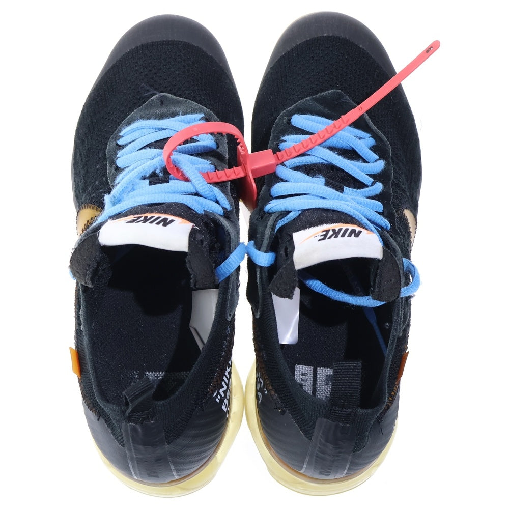 NIKE(ナイキ) ×OFF-WHITE AIR VAPORMAX FLYKNIT オフホワイト エア ヴェイパーマックス フライニット ローカットスニーカー ブラック US9/27.0cm AA3831-002