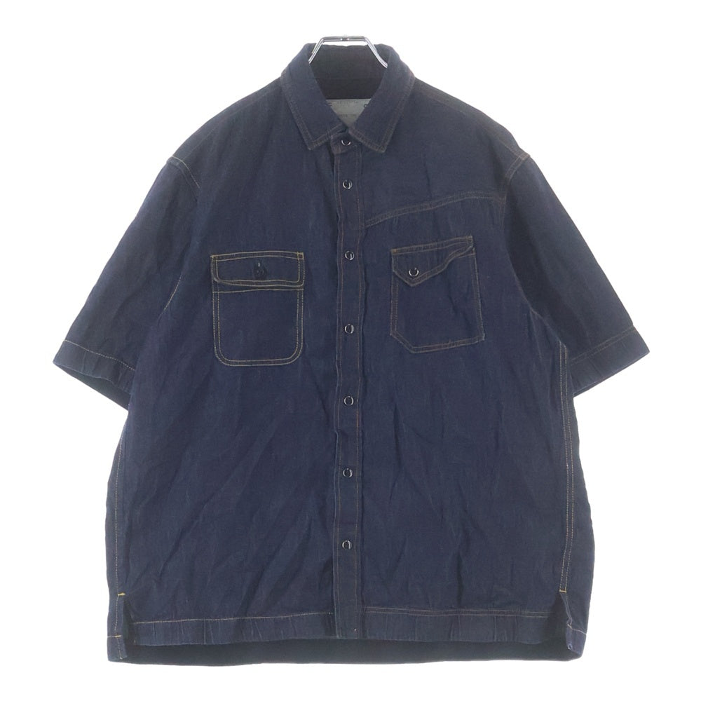 Sacai(サカイ) denim shir flap pockets 半袖デニムシャツ フラップポケット インディゴ 22-02719M