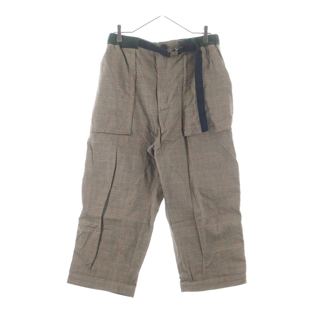 Sacai(サカイ) チェック柄 ウエストベルト ストレートパンツ マルチカラー 21-02484M