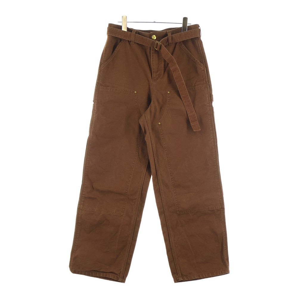 Carhartt WIP(カーハート ダブリューアイピー) ×sacai ダブルニー ウエストベルト ワークパンツ ブラウン 25-00991S