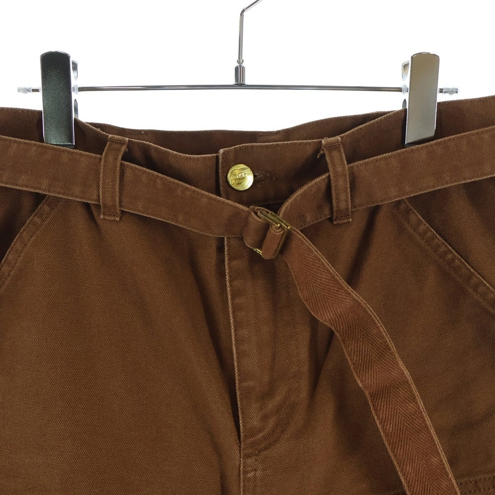 Carhartt WIP(カーハート ダブリューアイピー) ×sacai ダブルニー ウエストベルト ワークパンツ ブラウン 25-00991S