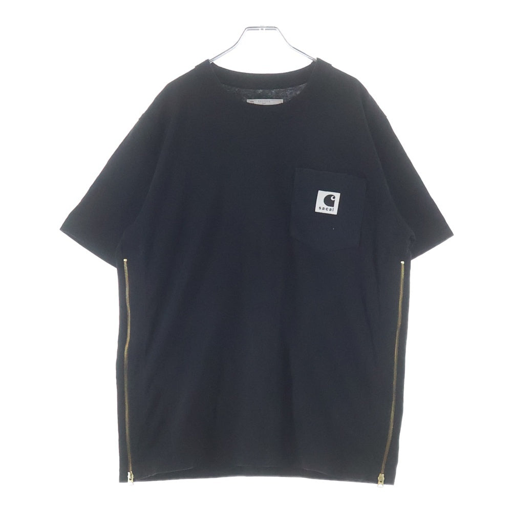 Carhartt WIP(カーハート ダブリューアイピー) 24SS ×sacai T-Shirt サカイ 半袖Tシャツ ブラック 24-0725S
