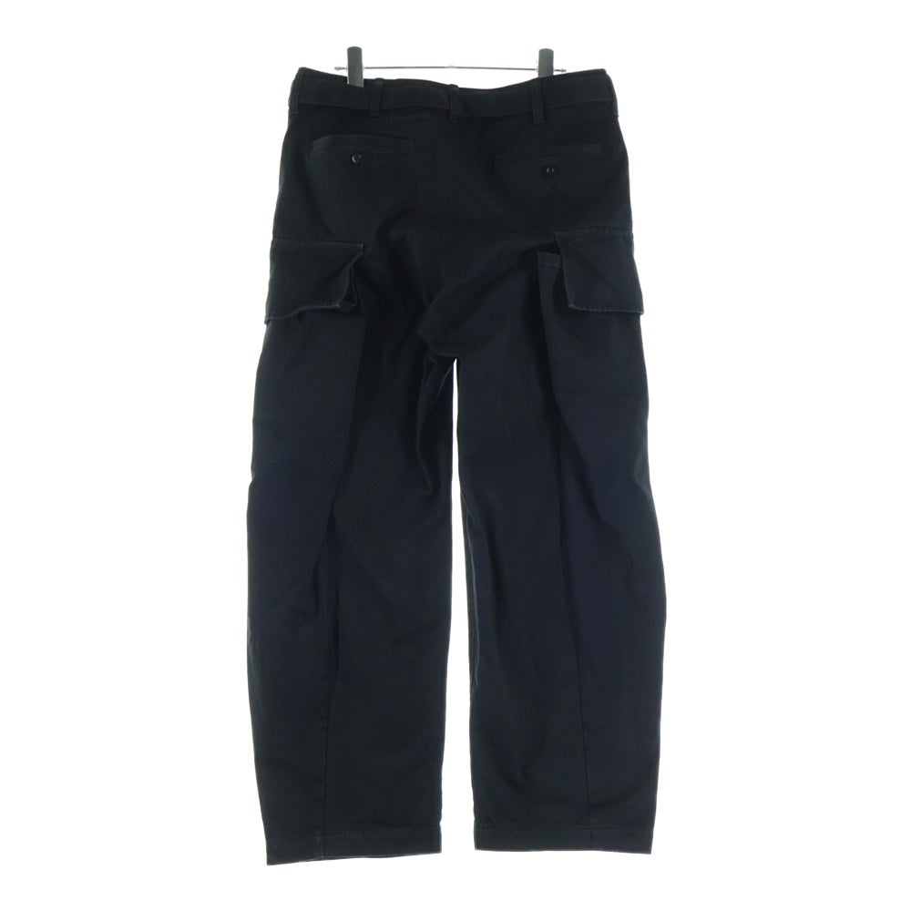 Sacai(サカイ) Cotton Chino Pants ウエストベルト カーゴパンツ ブラック 25-03768M