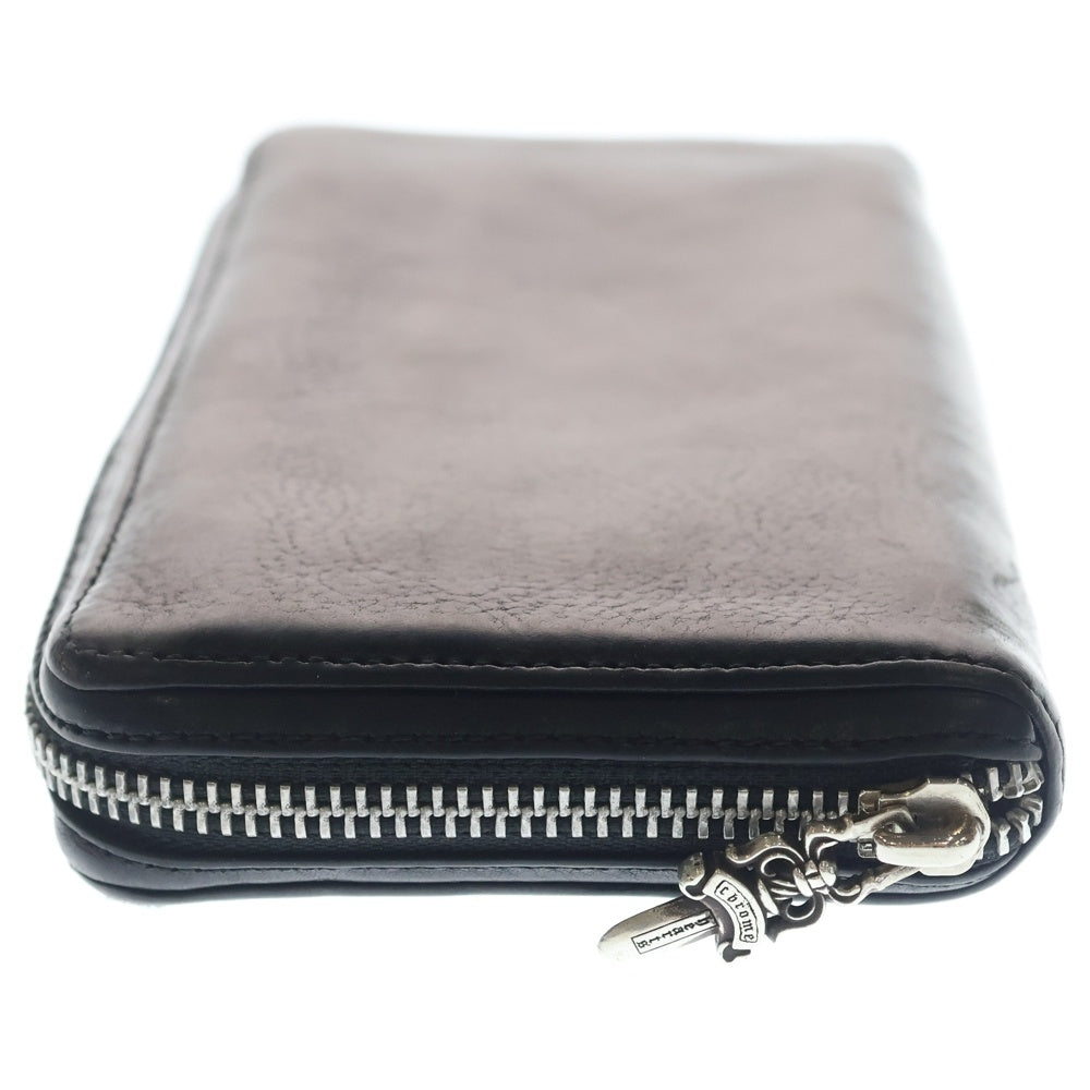CHROME HEARTS(クロムハーツ) REC F ZIP PLANE プレーン ラウンドジップレザーウォレット 財布 ブラック BCA370