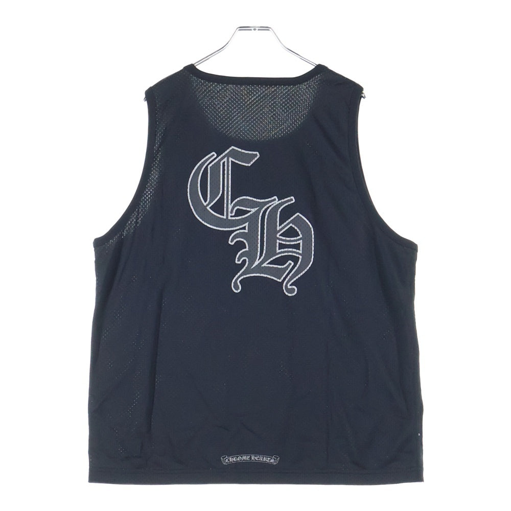 CHROME HEARTS(クロムハーツ) MESH WARM UP JERSEY リバーシブルCHロゴプリントメッシュタンクトップ ブラック