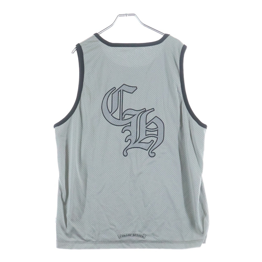 CHROME HEARTS(クロムハーツ) MESH WARM UP JERSEY リバーシブルCHロゴプリントメッシュタンクトップ ブラック