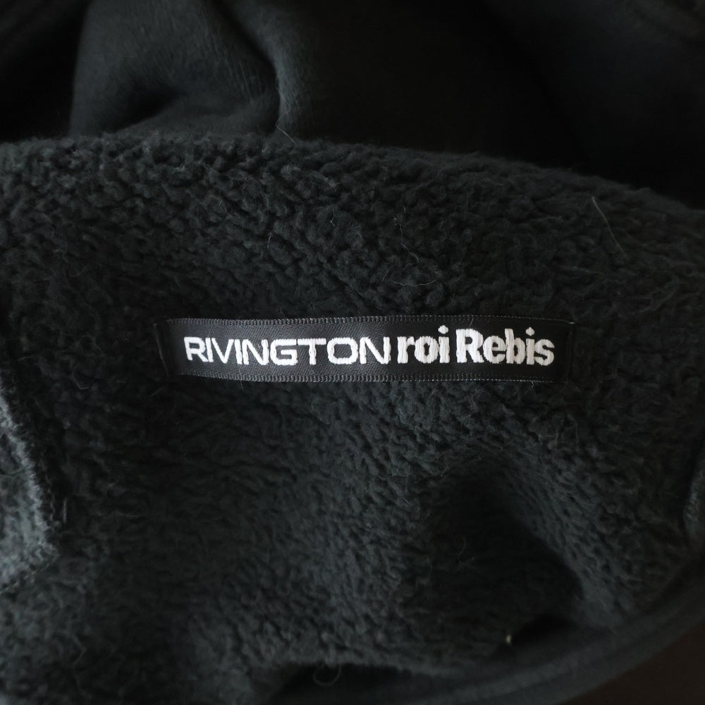 RIVINGTON roi Rebis(リヴィントンロイレビス ) METANOIA USO CVA HOODIE フロントロゴプリント プルオーバーパーカー フーディ ブラック