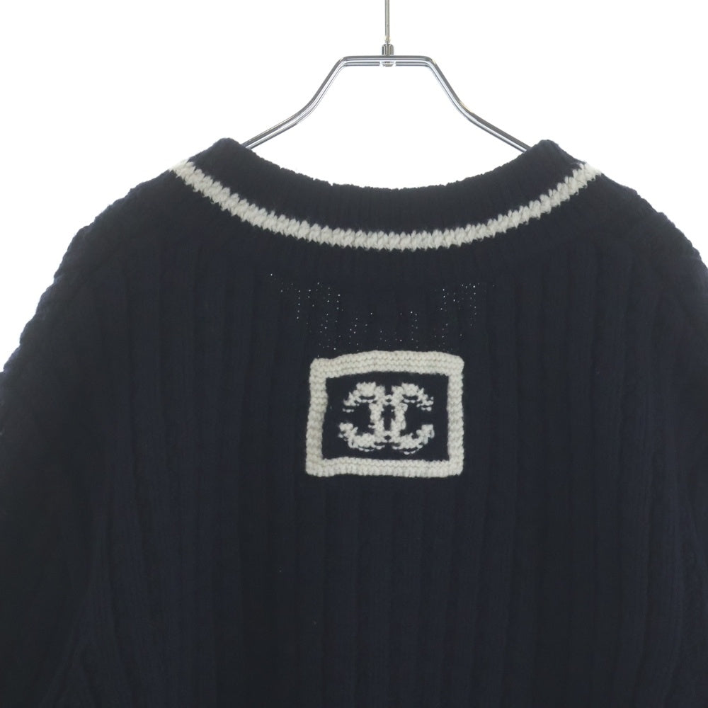 CHANEL(シャネル) COCO NEIGE ココネージュ ウールニット セーター ネイビー レディース P79690K11587