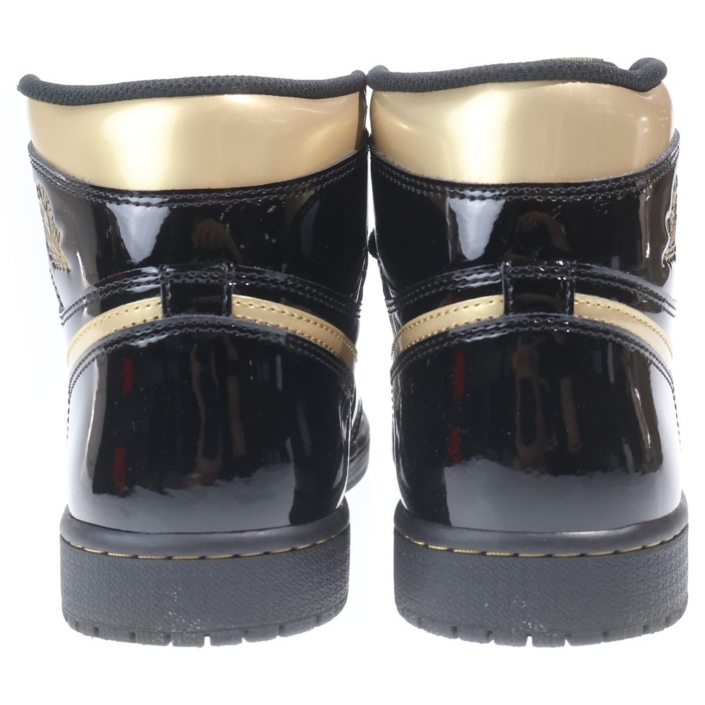 NIKE(ナイキ) AIR JORDAN1 RETRO HIGH OG BLACK-METALIC GOLD 555088-032 エアジョーダン1 ハイ メタリック ゴールド ハイカットスニーカー ブラック/ゴールド US9.5/27.5cm