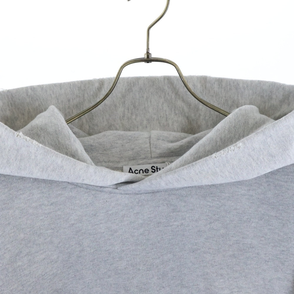 ACNE STUDIOS Bla Konst(アクネストゥディオズ ブロコンスト) Logo Hooded Sweater ロフーディーセーター バックプリントプルオーバーパーカー グレー FN-UX-SWEA000023