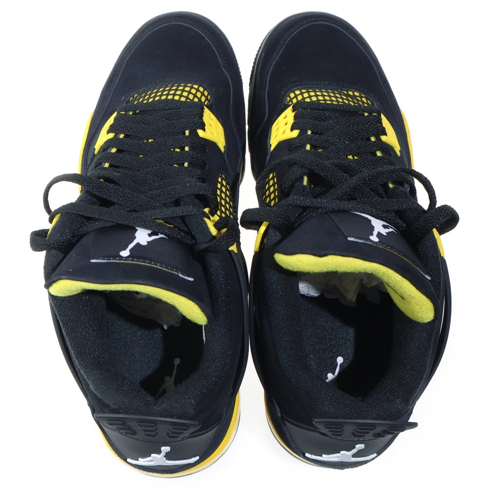 NIKE(ナイキ) AIR JORDAN 4 RETRO THUNDER 2023 DH6927-017 エアジョーダン4 レトロ サンダー ハイカットスニーカー ブラック/イエロー US0/28cm