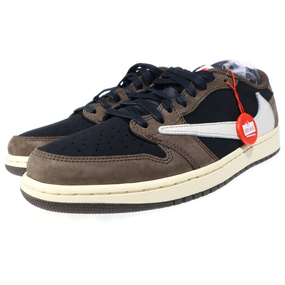 NIKE(ナイキ) ×TRAVIS SCOTT AIR JORDAN 1 LOW OG SP-T CQ4277-001 トラヴィススコット エアジョーダン ローカットスニーカー US9.5/27.5cm ブラウン/ブラック