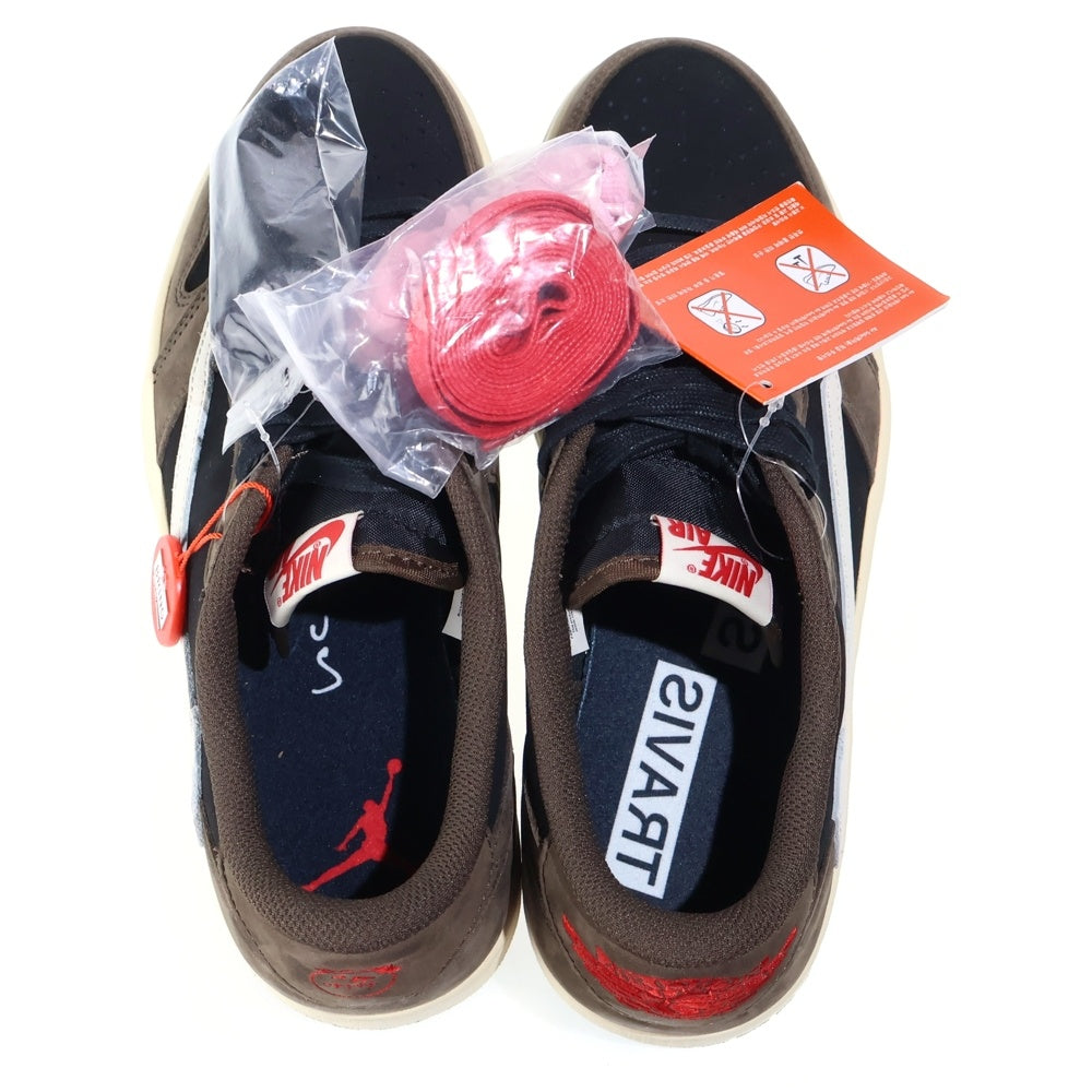 NIKE(ナイキ) ×TRAVIS SCOTT AIR JORDAN 1 LOW OG SP-T CQ4277-001 トラヴィススコット エアジョーダン ローカットスニーカー US9.5/27.5cm ブラウン/ブラック