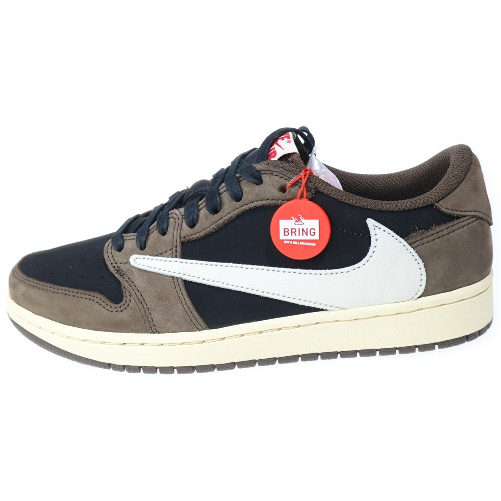 NIKE(ナイキ) ×TRAVIS SCOTT AIR JORDAN 1 LOW OG SP-T CQ4277-001 トラヴィススコット エアジョーダン ローカットスニーカー US8.5/26.5cm ブラウン/ブラック
