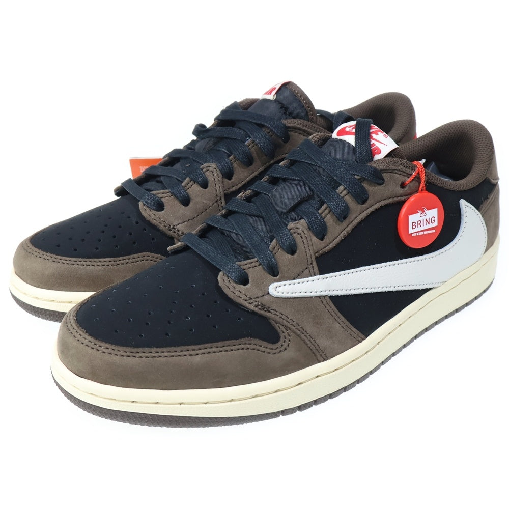 NIKE(ナイキ) ×TRAVIS SCOTT AIR JORDAN 1 LOW OG SP-T CQ4277-001 トラヴィススコット エアジョーダン ローカットスニーカー US8.5/26.5cm ブラウン/ブラック