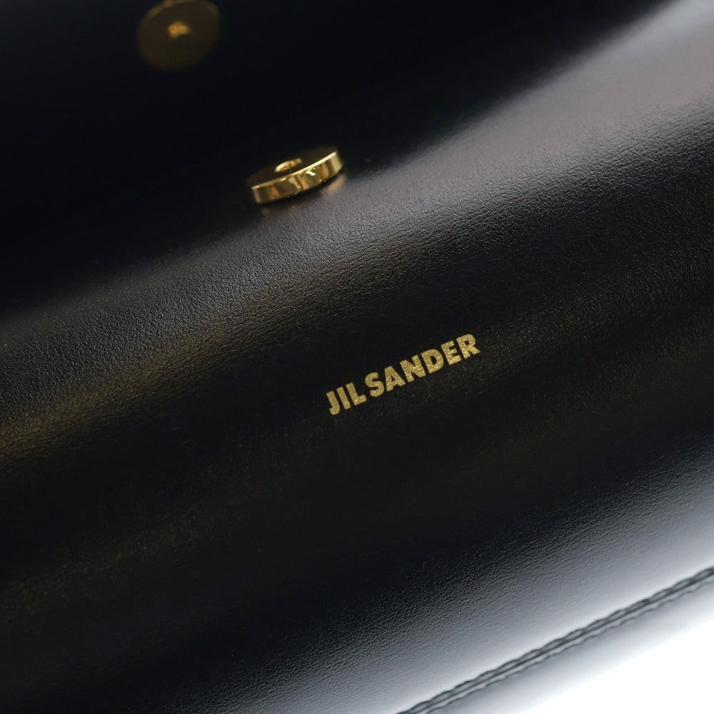 JIL SANDER(ジルサンダー) カンノーロ スモール レザー ワンショルダーバッグ ゴールド金具 ブラック レディース