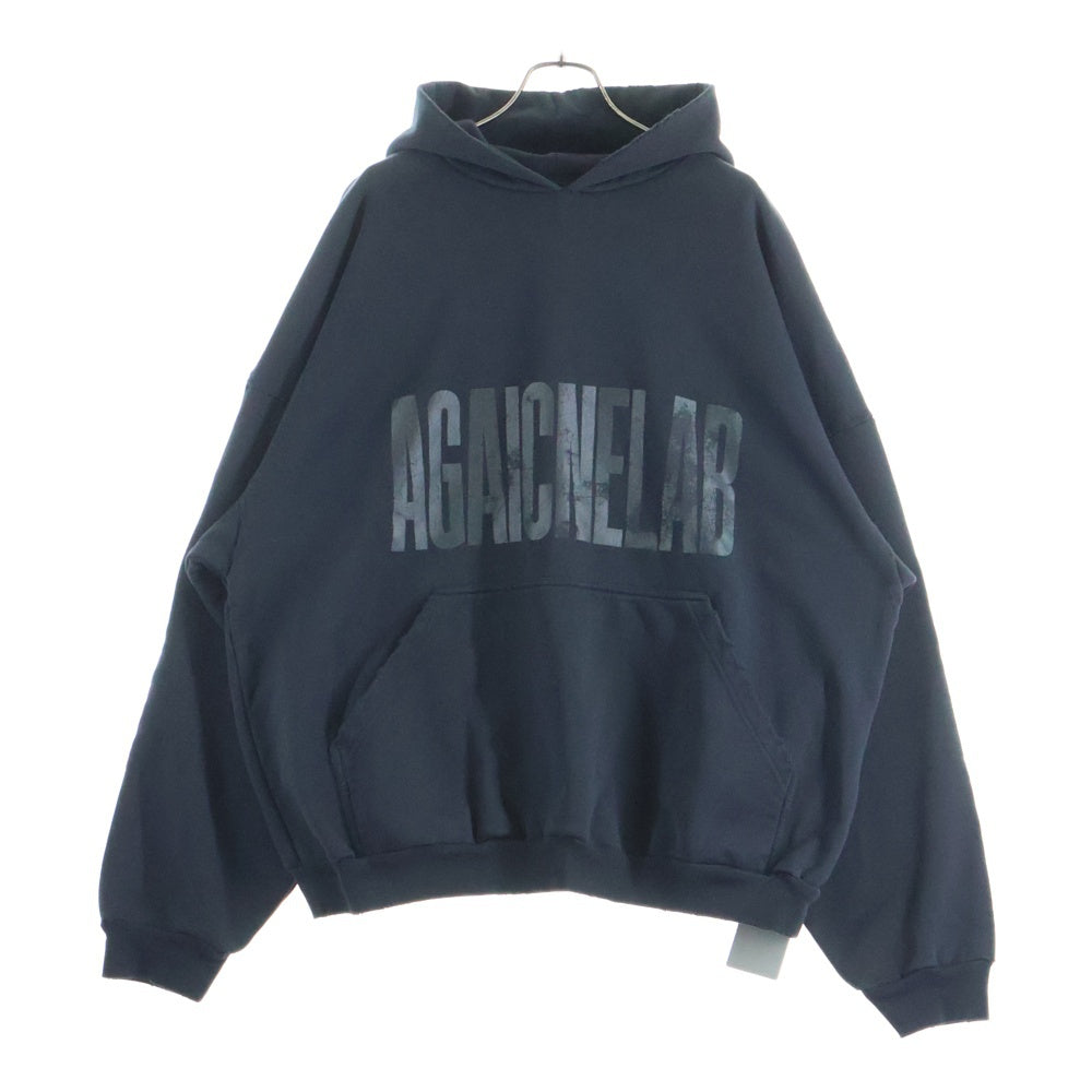 BALENCIAGA(バレンシアガ) Large Fit Hoodie ラージフィットフーディー プリントプルオーバーパーカー ブラック 803265 TRVA2