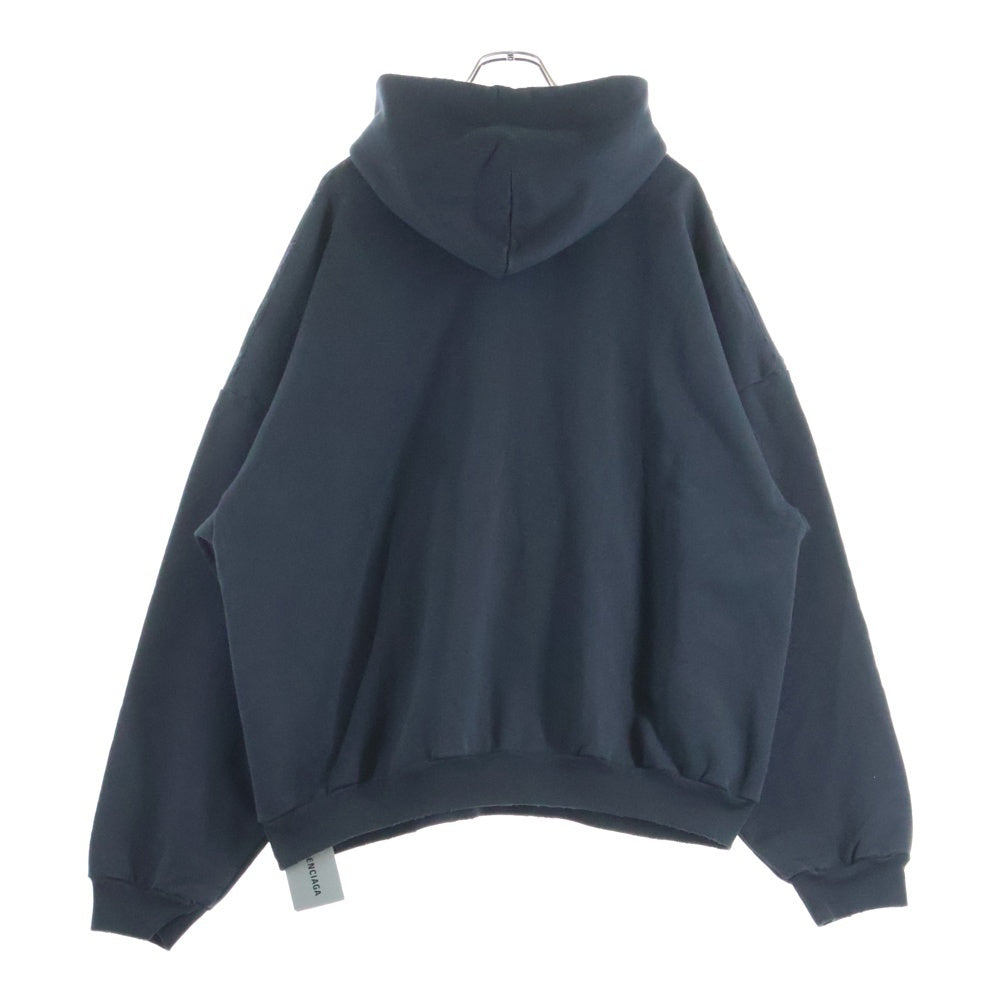 BALENCIAGA(バレンシアガ) Large Fit Hoodie ラージフィットフーディー プリントプルオーバーパーカー ブラック 803265 TRVA2