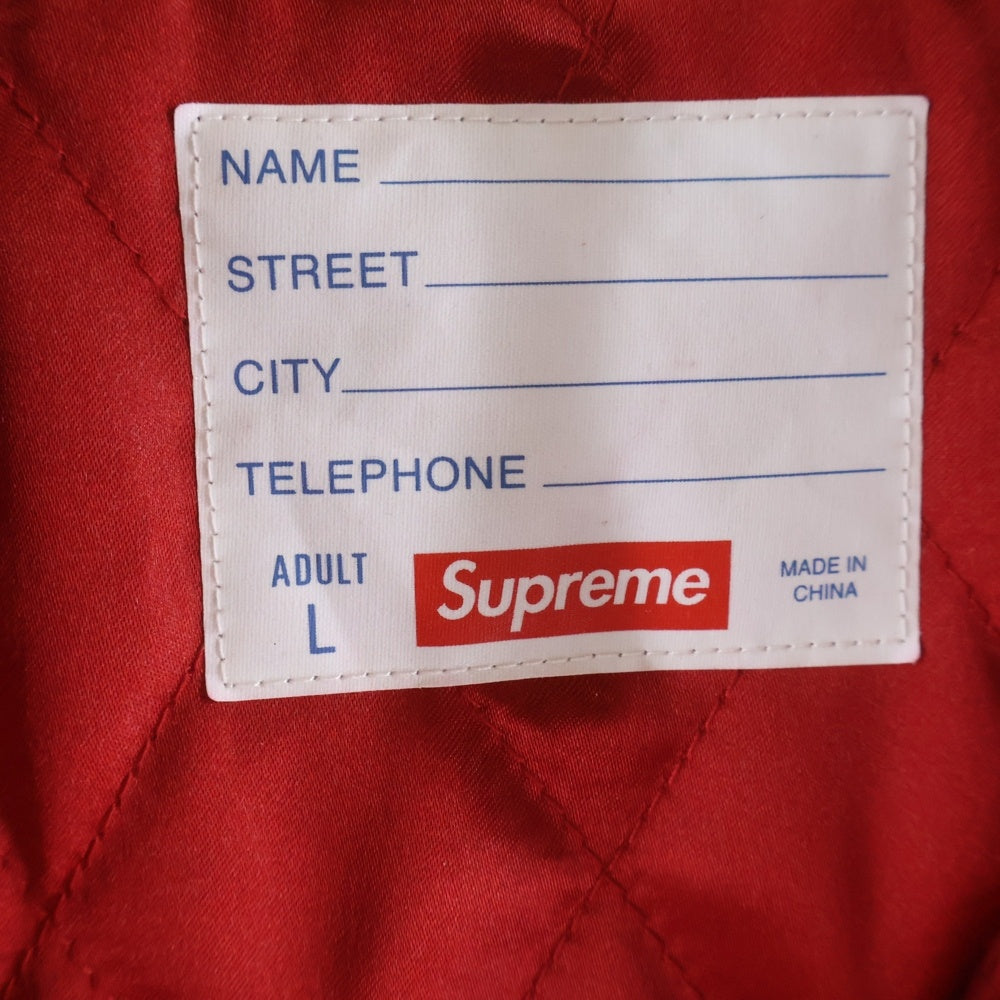 SUPREME(シュプリーム) 24SS Big Logo Chenille Varsity Jacket ビッグロゴ シェニール バーシティジャケット ブルゾン レッド