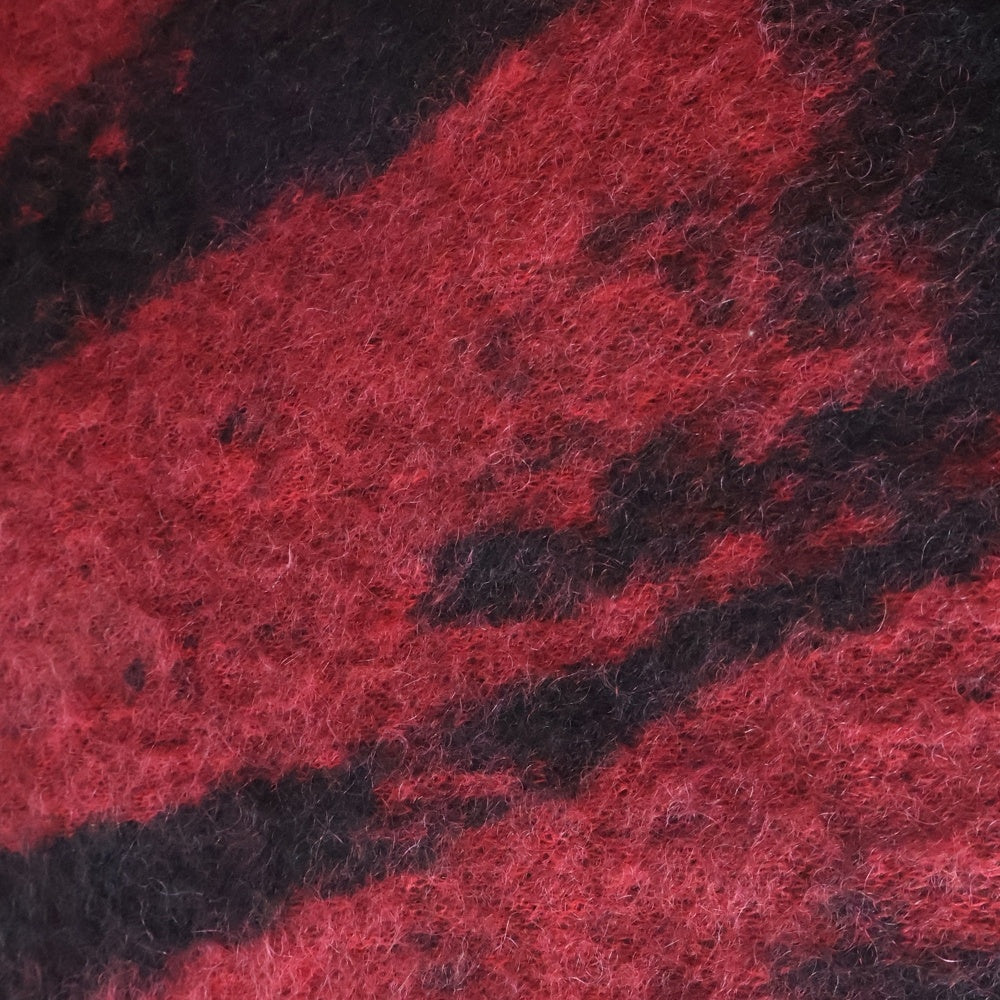 YOKE(ヨーク) 24AW Jacquard Mohair Sweater ジャガードモヘアセーター クルーネックニット レッド/ブラック YK24FW0815S