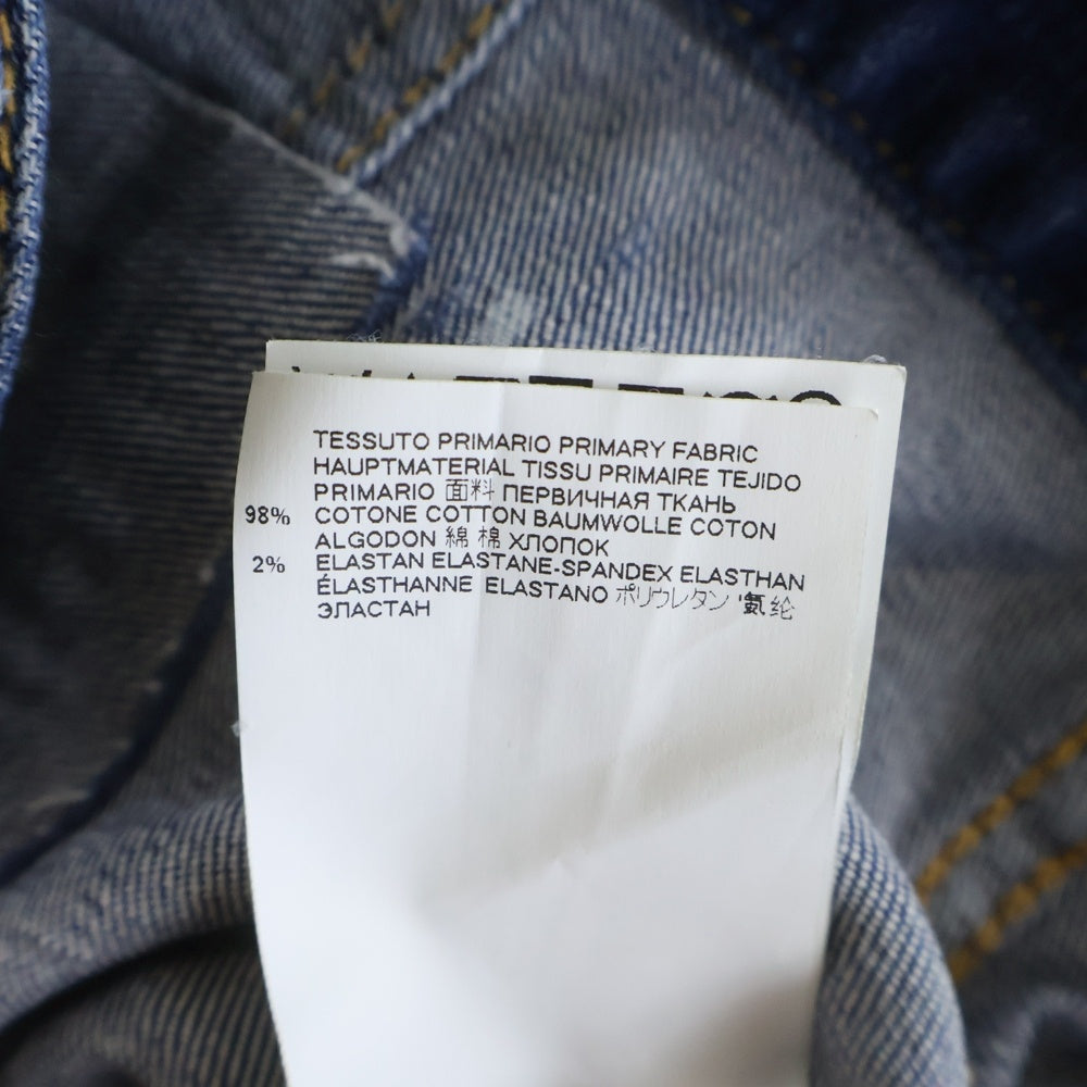 DSQUARED2(ディースクエアード) 19SS ペイント ダメージ加工 デニムジャケット インディゴ レディース S75AM0647