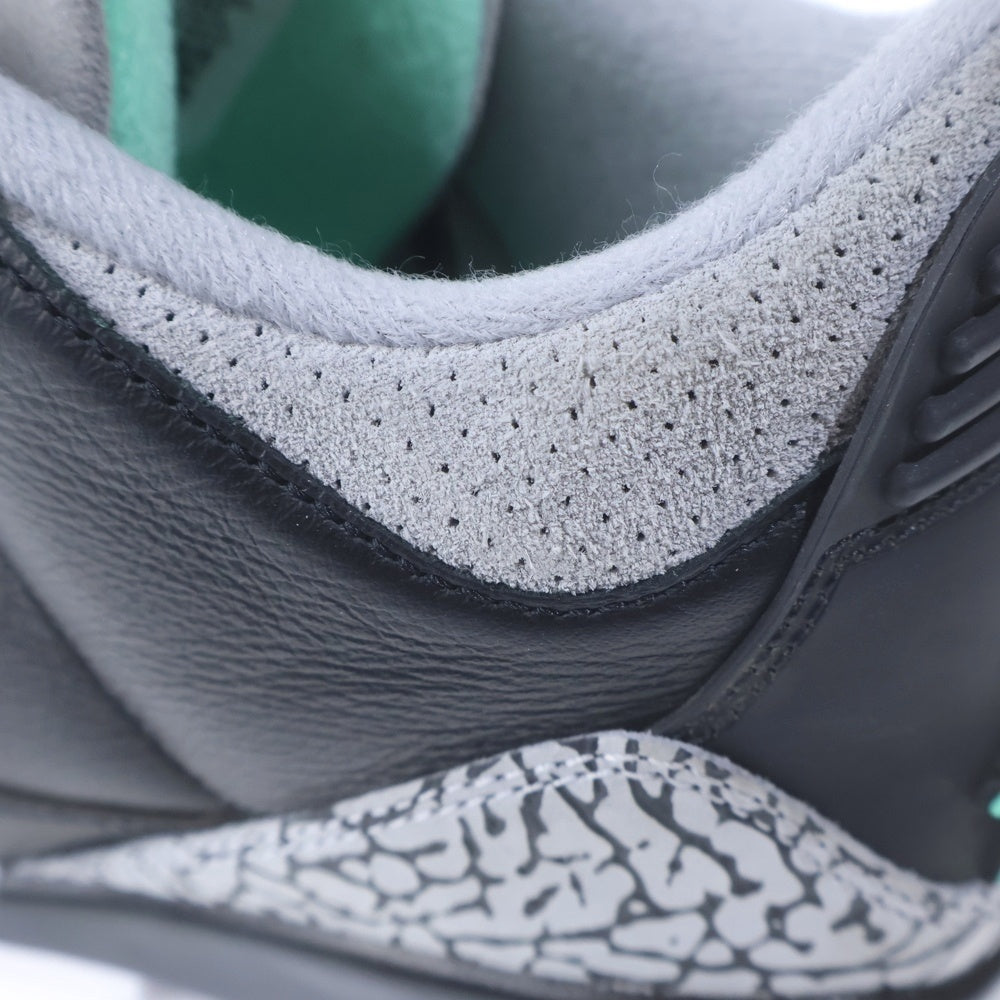 NIKE(ナイキ) AIR JORDAN 3 RETRO GREEN GLOW CT8532-031 エアジョーダン3 グリーングロー ミッドカットスニーカー シューズ ブラック/グレー US9/27cm