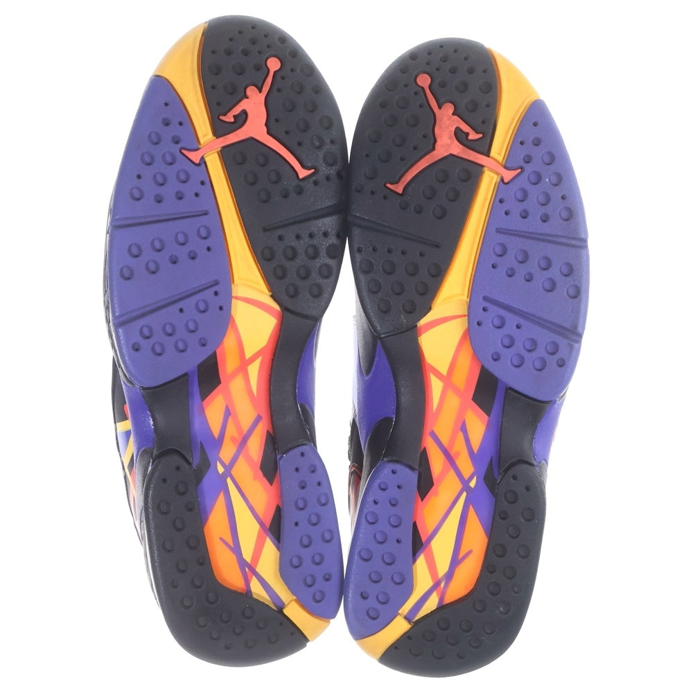 NIKE(ナイキ) 【観賞用 2015年製】AIR JORDAN 8 RETRO THREE PEAT 305381-142 エアジョーダン8 レトロ スリーピート ハイカットスニーカー シューズ ホワイト/ブラック/パープル US9/27cm