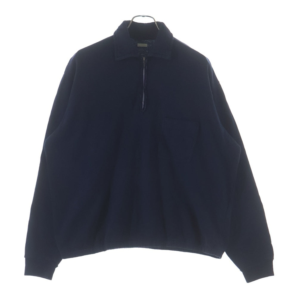 A.PRESSE(アプレッセ) Vintage Light Weight Half Zip Sweatshirt ヴィンテージ ライト ウェイト ハーフ ジップ スウェット トレーナー ネイビー 26SAP-05-08