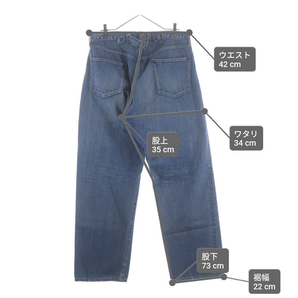 A.PRESSE(アプレッセ) No.22 Washed Wide Denim Pants ウォッシュド ワイド デニム パンツ インディゴ 26SAP-04-29