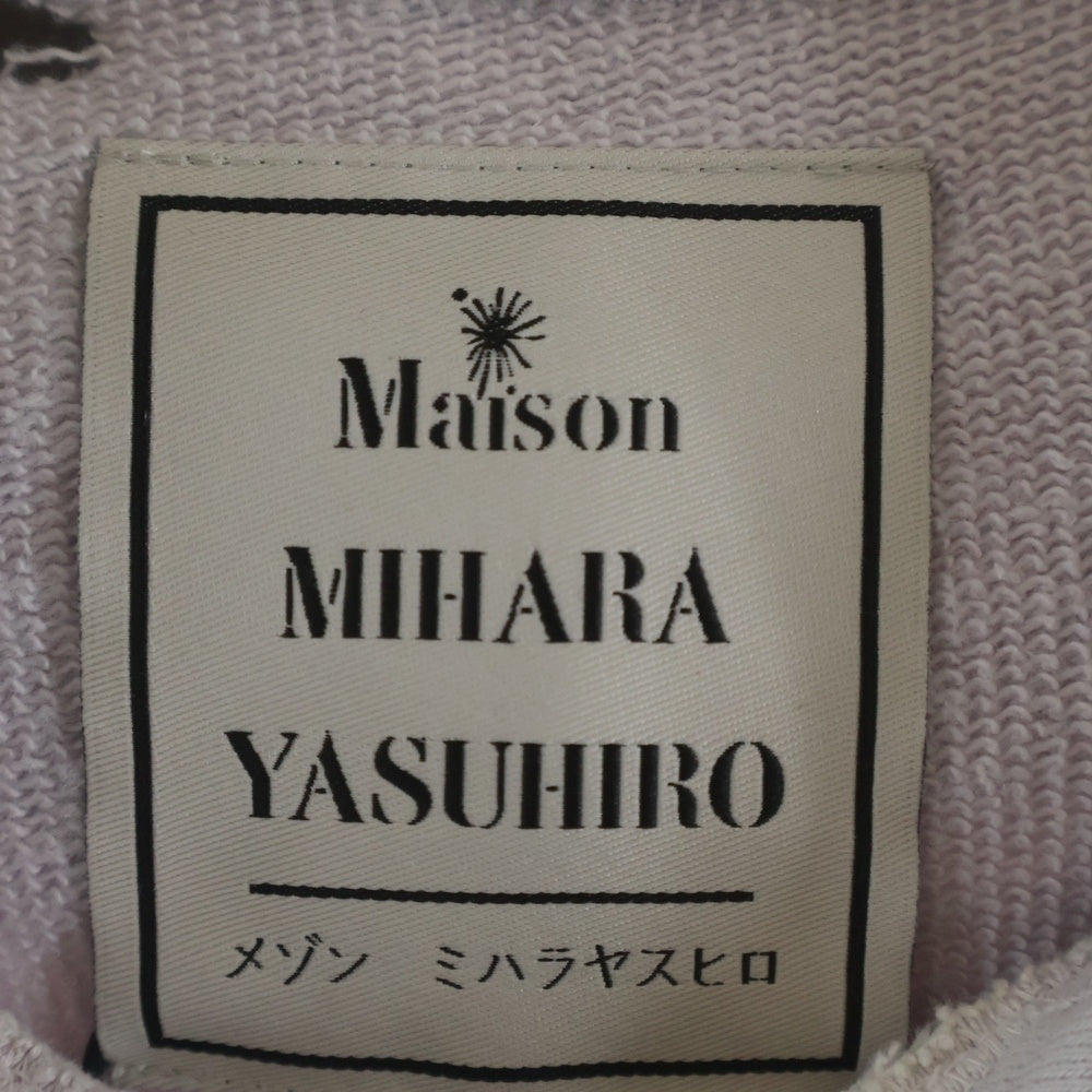 MAISON MIHARAYASUHIRO(メゾンミハラヤスヒロ) Bleached Smily Face Print ブリーチスマイルジップパーカー フーディー グレー/パープル A14PK541