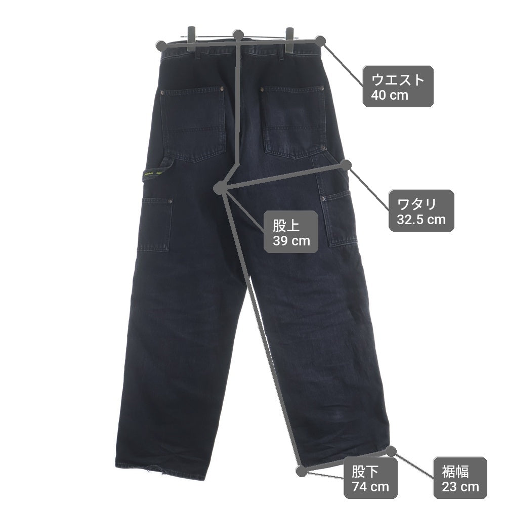 SUPREME(シュプリーム) 26ss Worn Double Knee Painter Pants ウォーン ダブル ニー ペインター パンツ ブラック