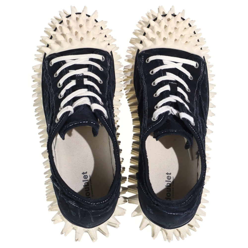 doublet(ダブレット) SPIKY CANVAS SNEAKER スパイキーキャンバススニーカー ローカットスニーカー シューズ ブラック/ホワイト
