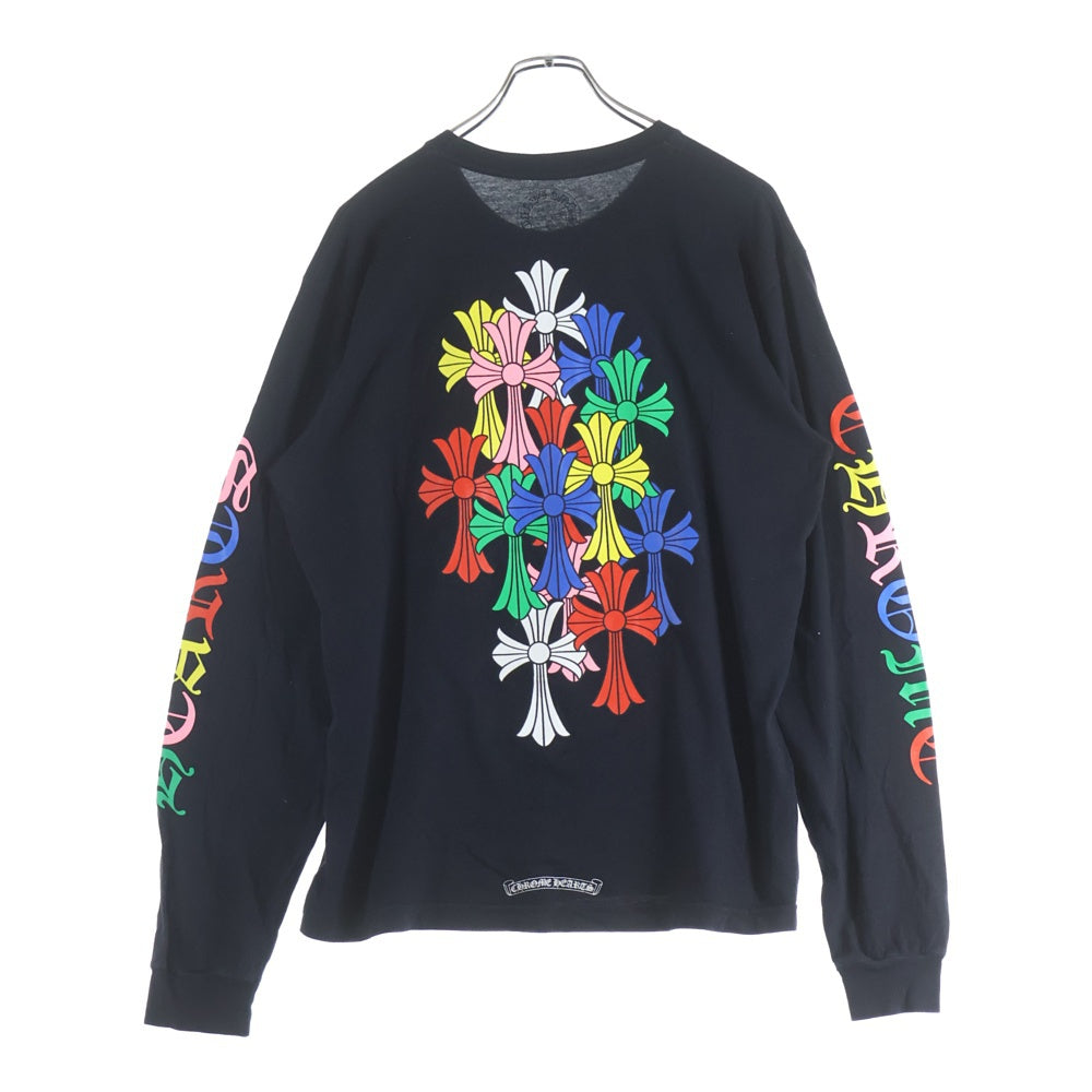 CHROME HEARTS(クロムハーツ) MLTCOL CEM CRS T-SHRT マルチセメタリークロスプリント 長袖Tシャツカットソー ブラック