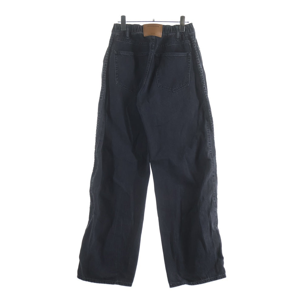ALEXANDER WANG(アレキサンダーワン) Embossed Logo Balloon Jogger Pants エンボスロゴ バルーンジョガーデニムパンツ ジーンズ レディース ブラック 4DC1254693015