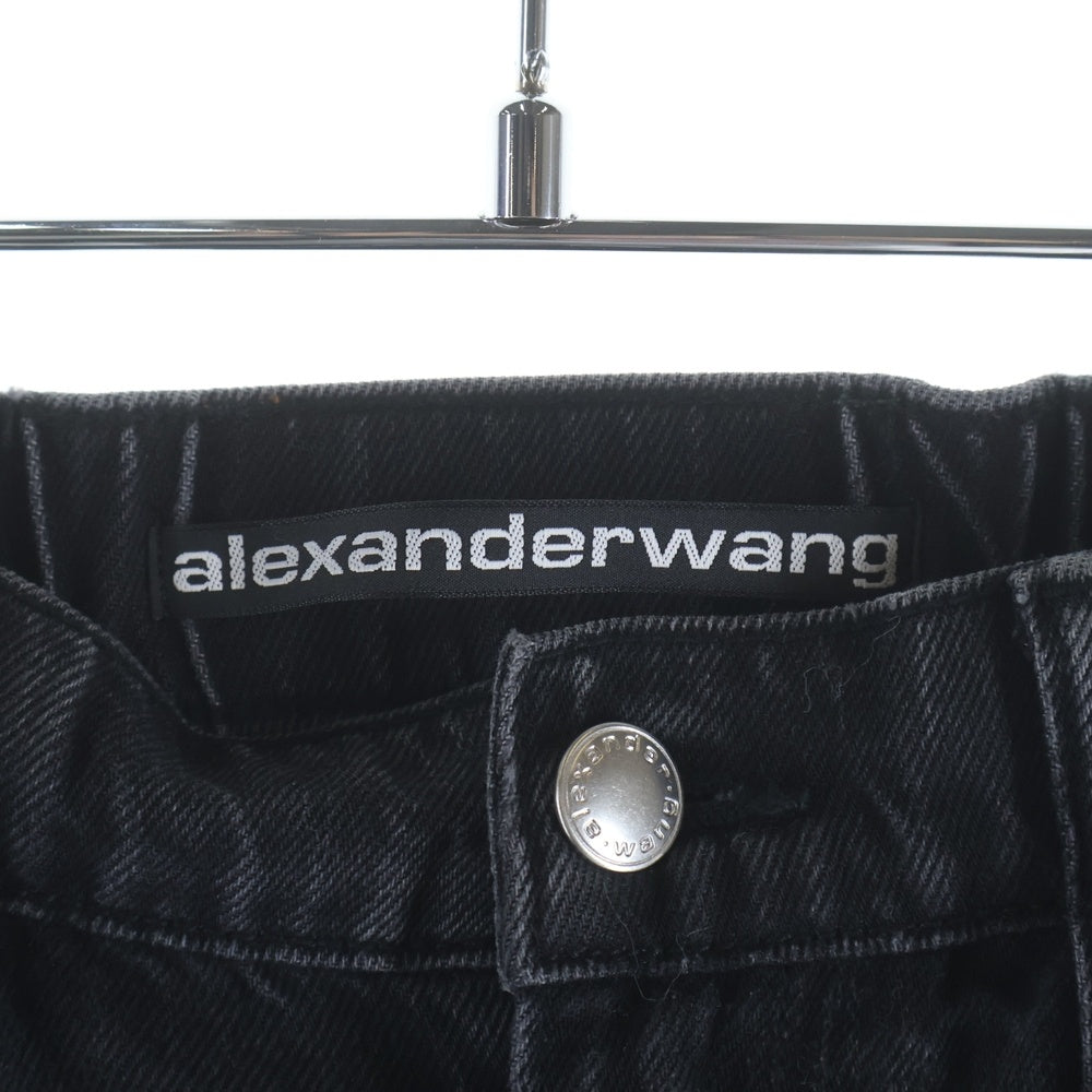 ALEXANDER WANG(アレキサンダーワン) Embossed Logo Balloon Jogger Pants エンボスロゴ バルーンジョガーデニムパンツ ジーンズ レディース ブラック 4DC1254693015