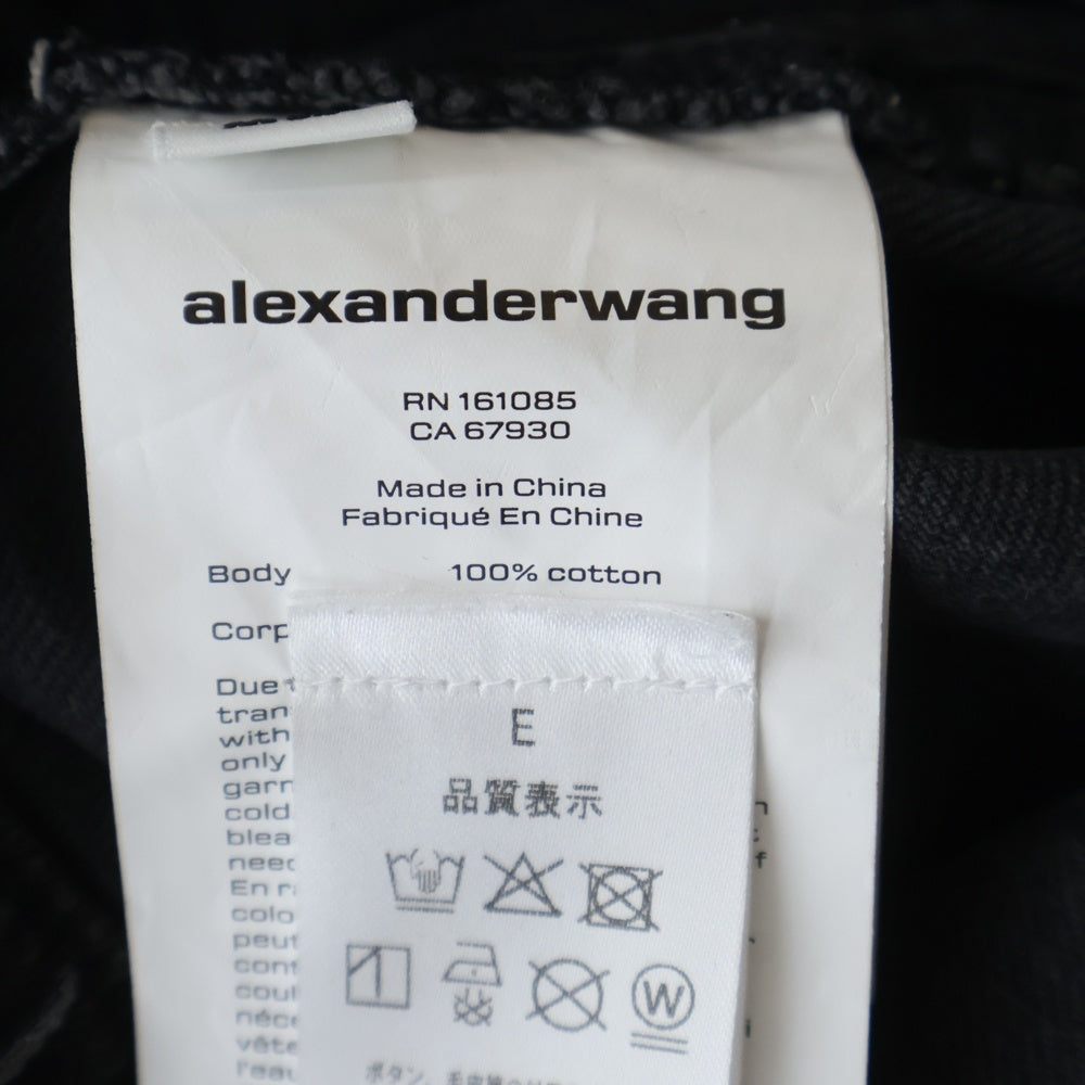 ALEXANDER WANG(アレキサンダーワン) Embossed Logo Balloon Jogger Pants エンボスロゴ バルーンジョガーデニムパンツ ジーンズ レディース ブラック 4DC1254693015
