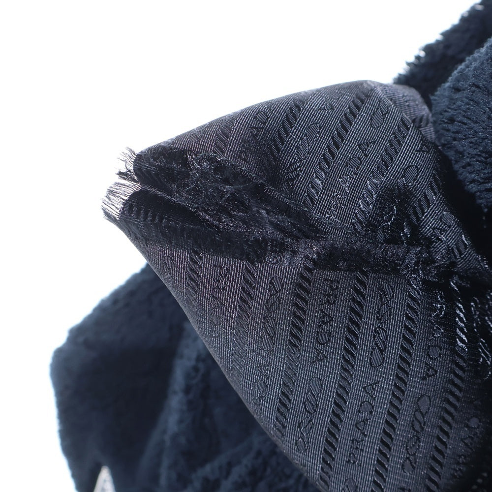 PRADA(プラダ) テリー トートバッグ ファーハンドバッグ ブラック