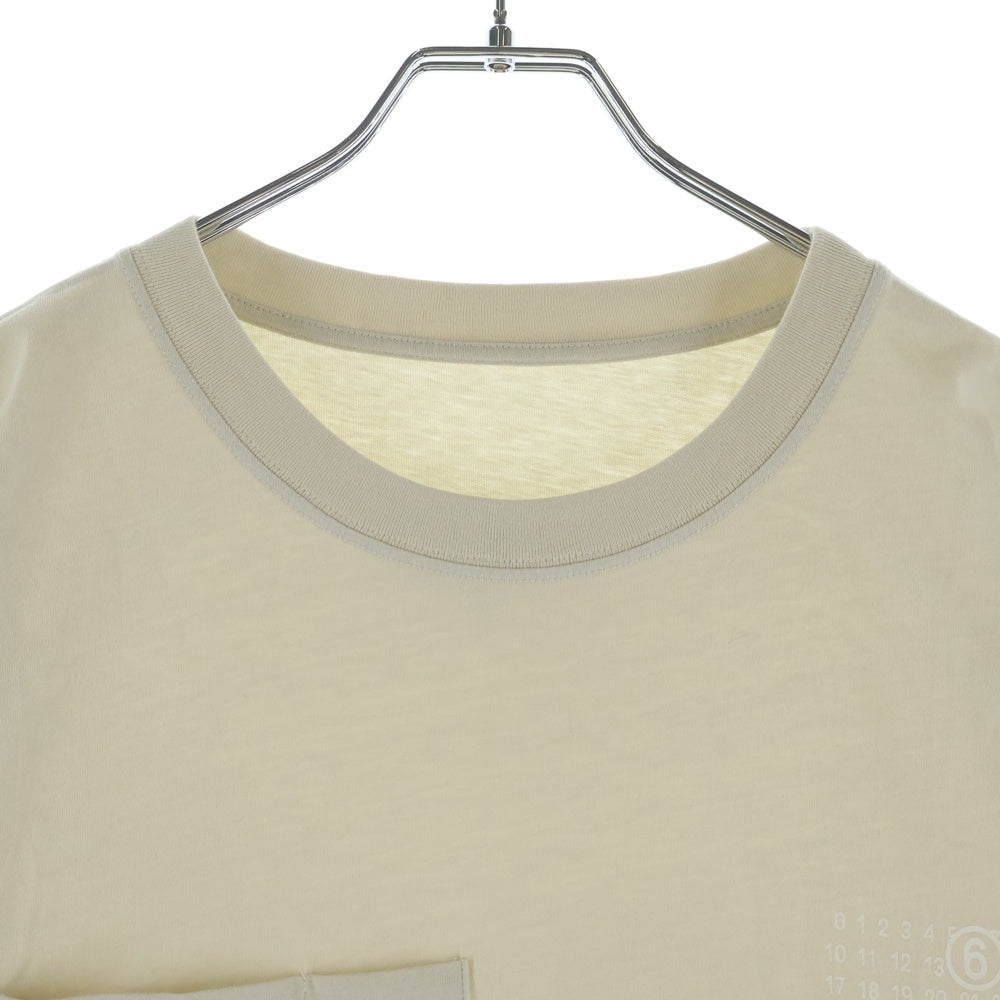 MM6 Maison Margiela(エムエムシックスメゾンマルジェラ) 24AW マルチポケットロゴプリントTシャツ ベージュ SH0GC0022 S24311