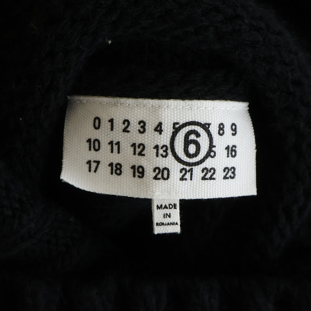 MM6 Maison Margiela(エムエムシックスメゾンマルジェラ) ダメージタートルネックセーター ハイネックニット ブラック SH0HA0004 M13040